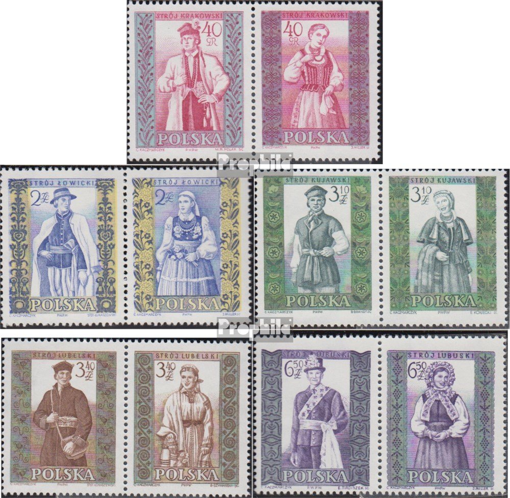 Polen Briefmarken 1960 Kirchen – Komplette Ausgabe 1179-1184 Postfrisch MNH, Prophila Collection