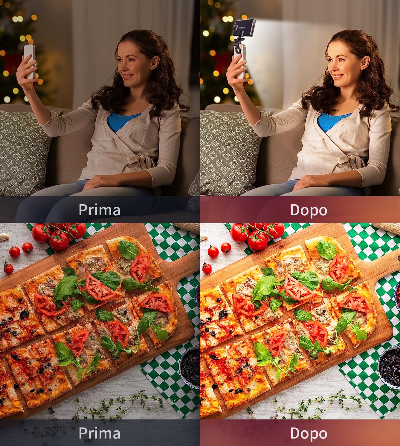 3000mAh Luce per Selfie Ricaricabile, di dimensioni tascabili, Clip On, Compatibile con Telefono, Fotocamera e Laptop per Immagini,Video,Tiktok Live Streaming,Riunioni Zoom, con Tasca per il Trasporto