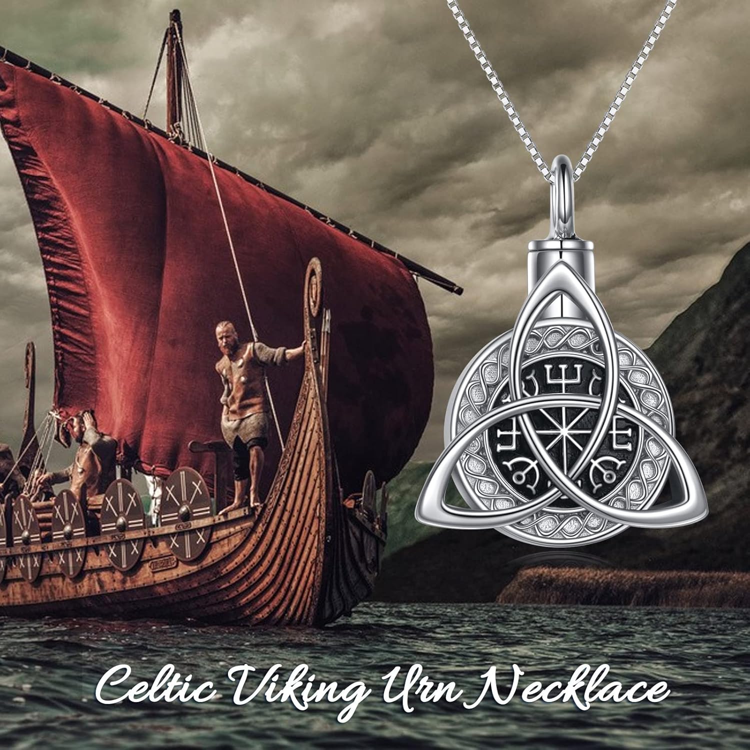 YAFEINI Celtic Urn Necklace for Ashes for Women Cremation Jewelry for Ashes Memory Jewelry for Women Men Unisex - Image 6
