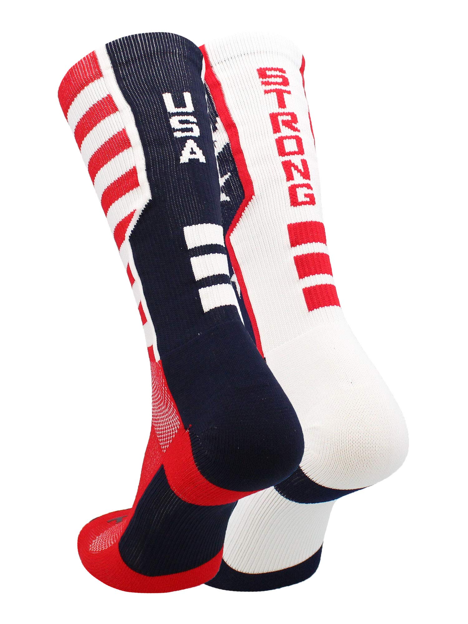 TCK USA American Flag Socks Crew Length USA Strong