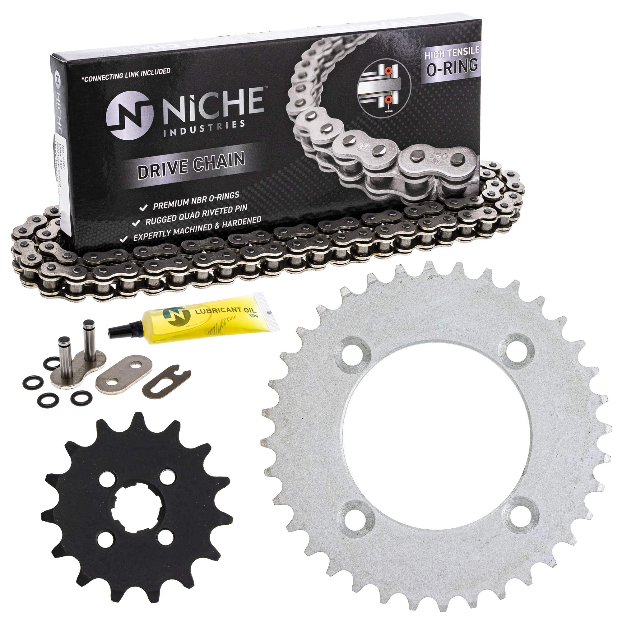 Amazon.com: NICHE Drive Sprocket Chain Combo for Honda XR70R Front