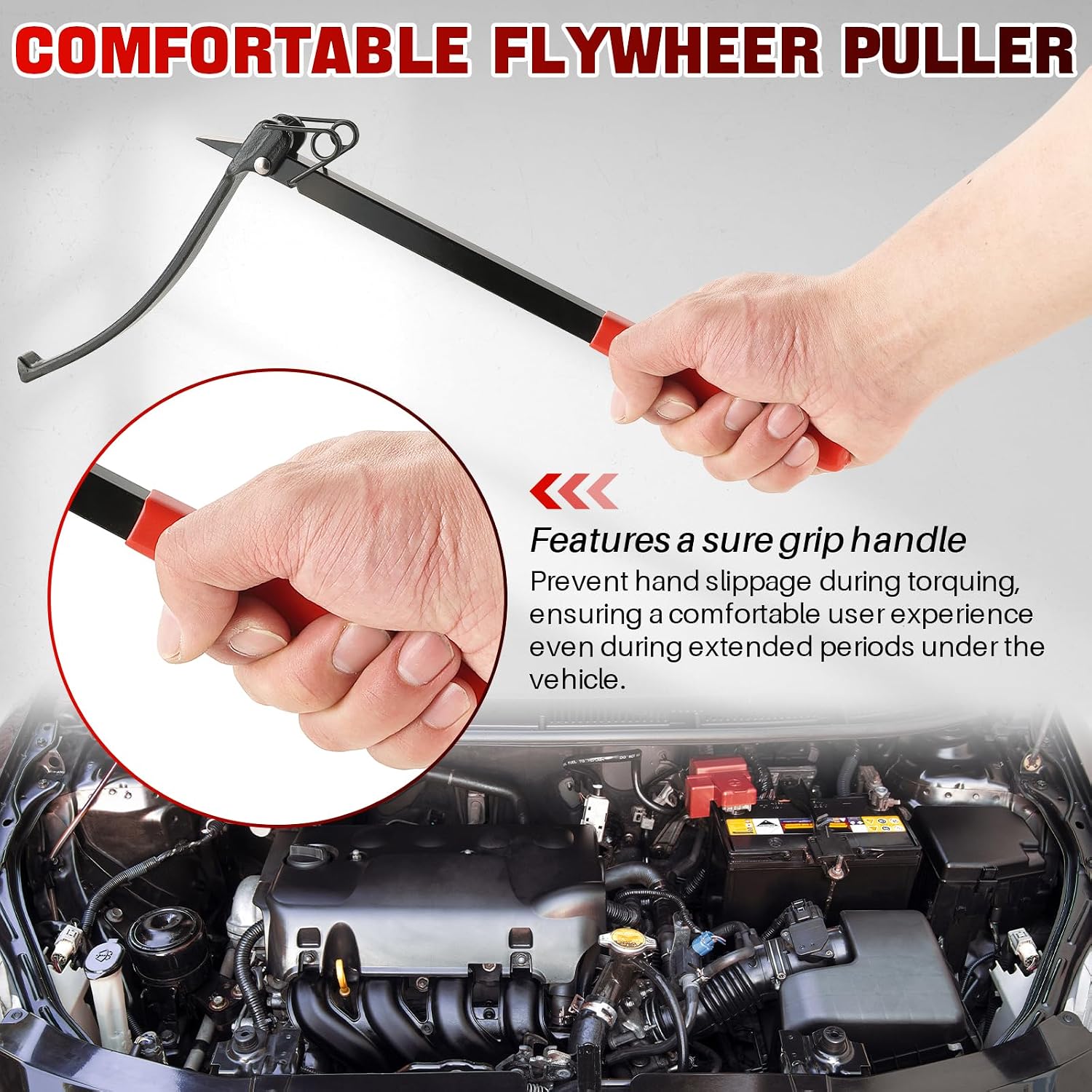 DASBET Flywheel Turner Wrench Turning Tool, Flywheel Turner Flywheel Wrench Flexplate Turner Tool to Turn The Flywheel and Rotate The Engine