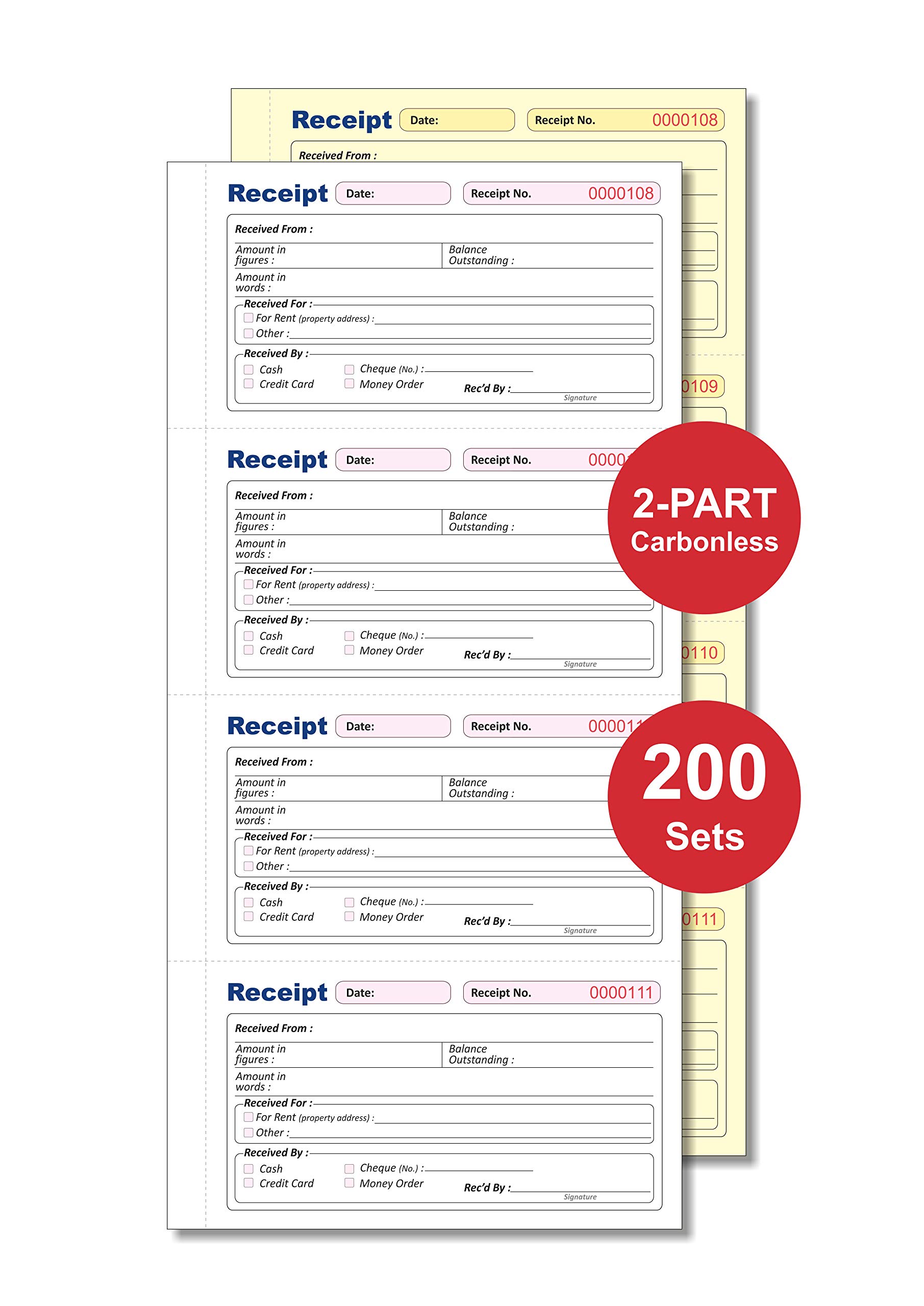 Duplicate Receipt Book, Duplicate | Receipt Book-DNCR-8000 - Image 2