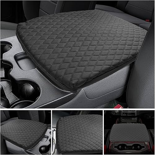 Miniatura 6 de Sze Funda de consola central para Dodge Ram 1500 2019-2023, tapete de almacenamiento para reposabrazos de automóvil, almohadilla de cuero sintético,