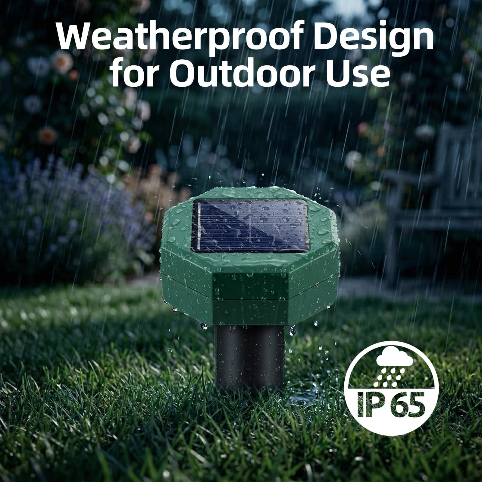 8 Packungen Schlange Maulwurfschreck Solarbetrieben Maulwurf Streifenhörnchen Wühlmausschreck Sonic Spikes Ultraschall Gopher Abschreckung Outdoor IP65 Wasserdicht