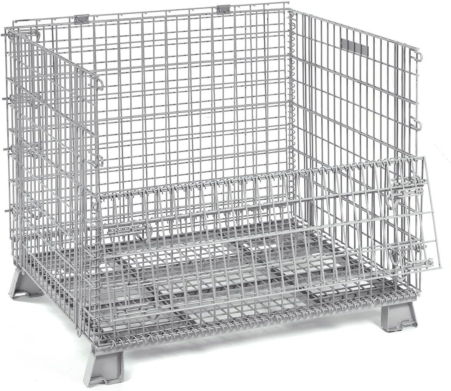 GLOBAL INDUSTRIAL 40x32x34-1/2 Folding Wire Container, 4000 Lb Capacity