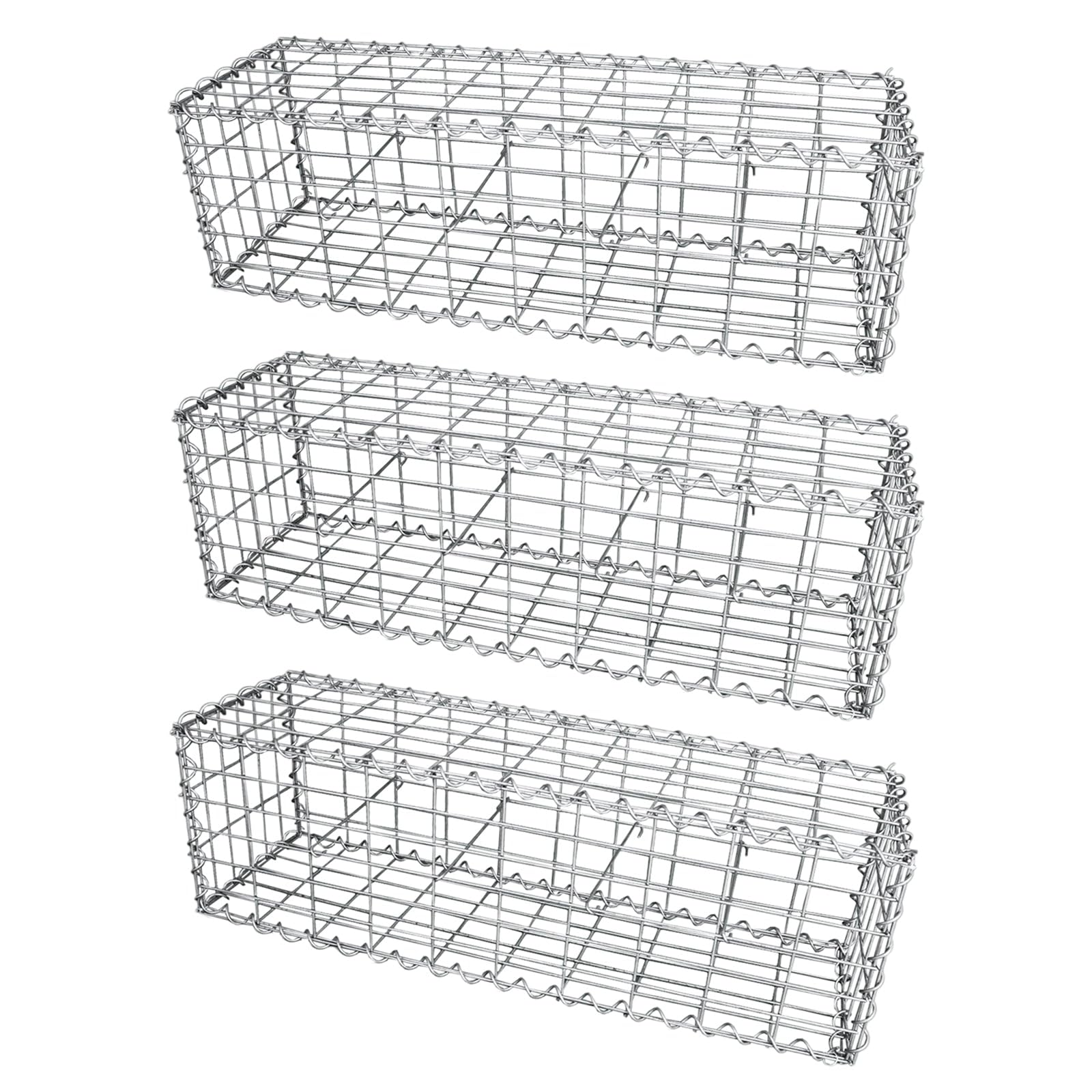 Rackhams Gabion Baskets 100 X 30 X 30Cm / 3 Pack