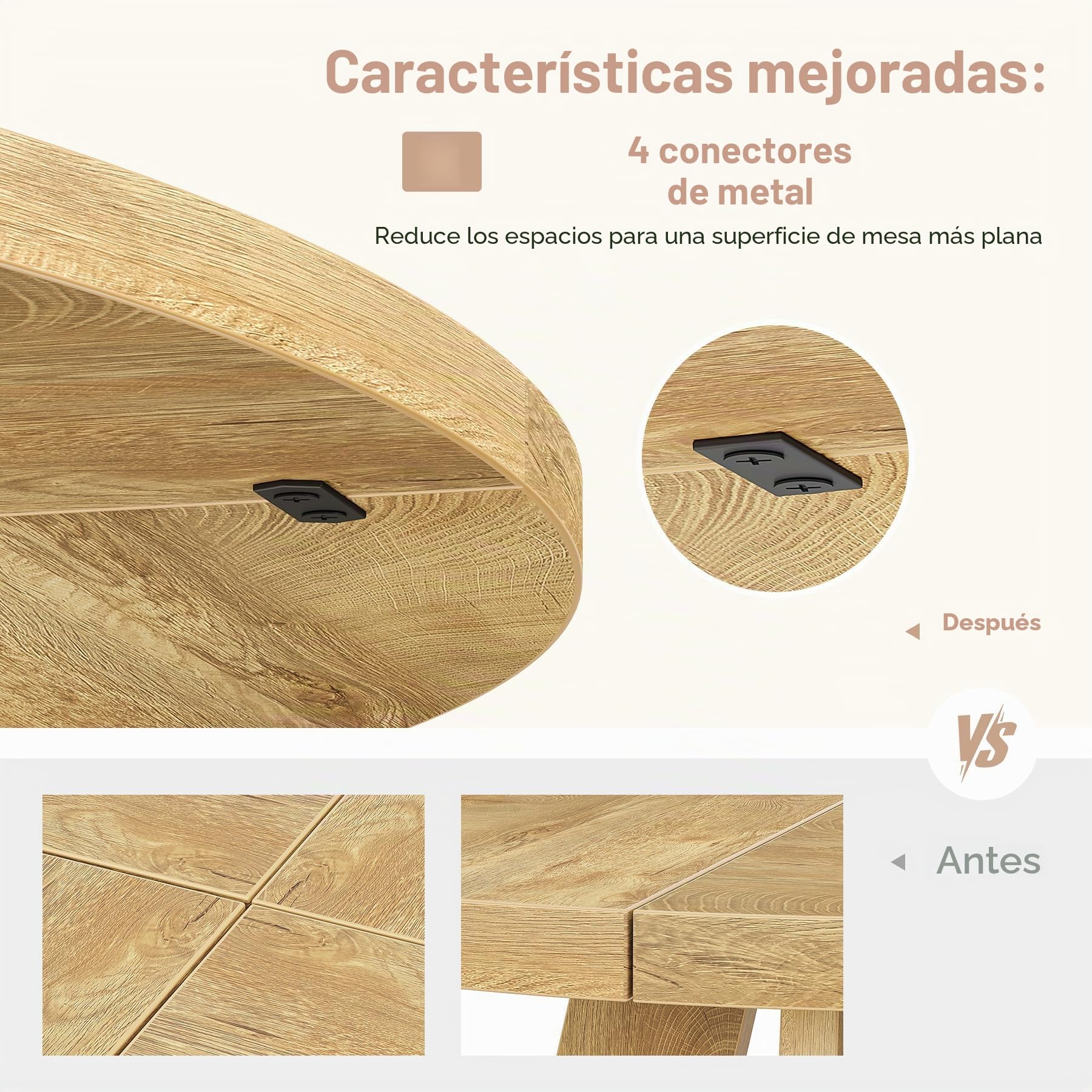 Tribesigns Mesa de comedor redonda de madera de 47 pulgadas, mesa de cocina para comedor, mesas de comedor de 47 pulgadas para 4 a 6 pulgadas, muebles decorativos de granja con mesa de madera y base