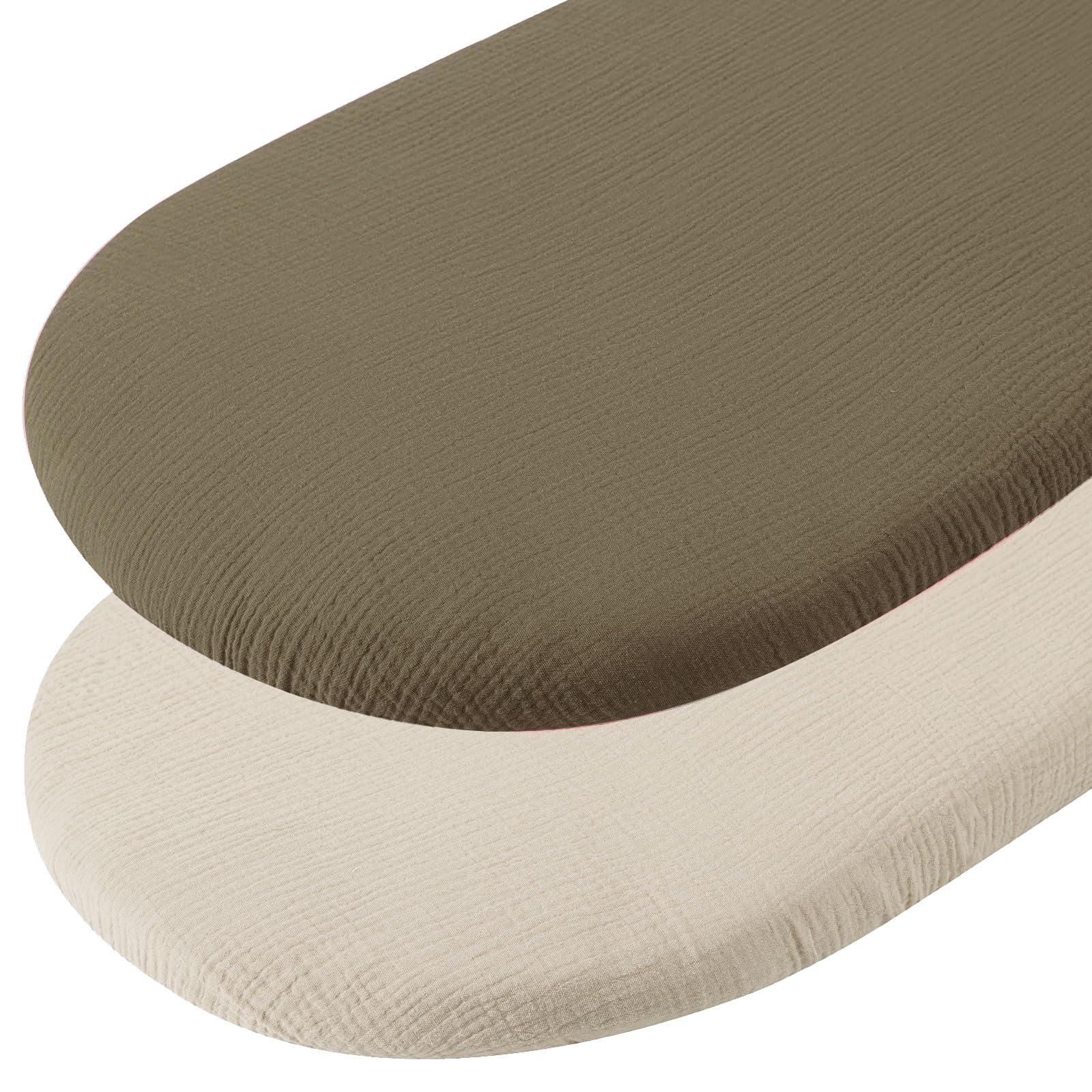 Sábana Bajera para Capazo y Cuna de Bebé 70X35cm - Funda y Cubre Colchón para Carrito