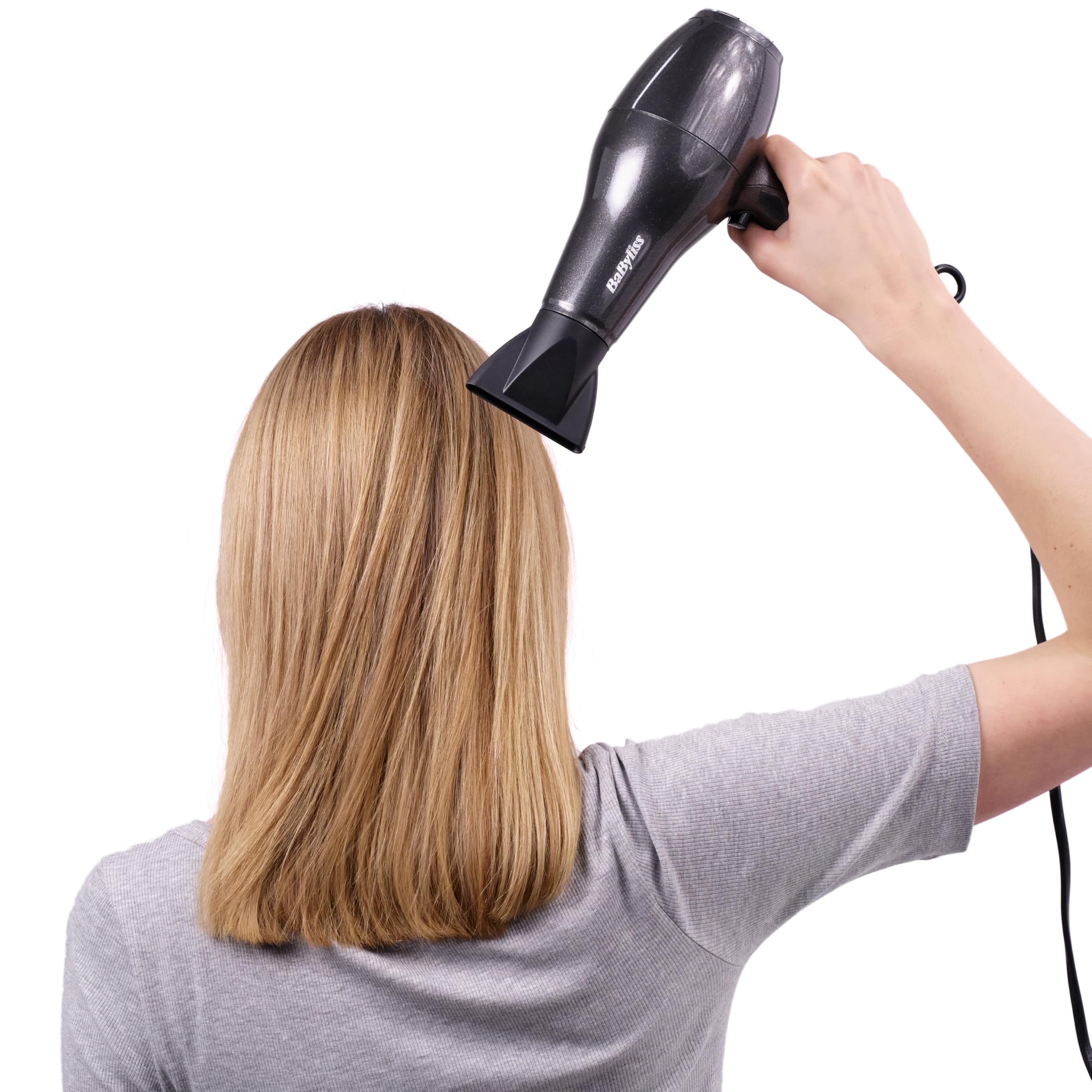 BaByliss D6490DE Asciugacapelli Platinum Diamond 2300W Motore AC Professionale, Funzione Ionica Anti-Crespo, Griglia in Diamond Ceramic