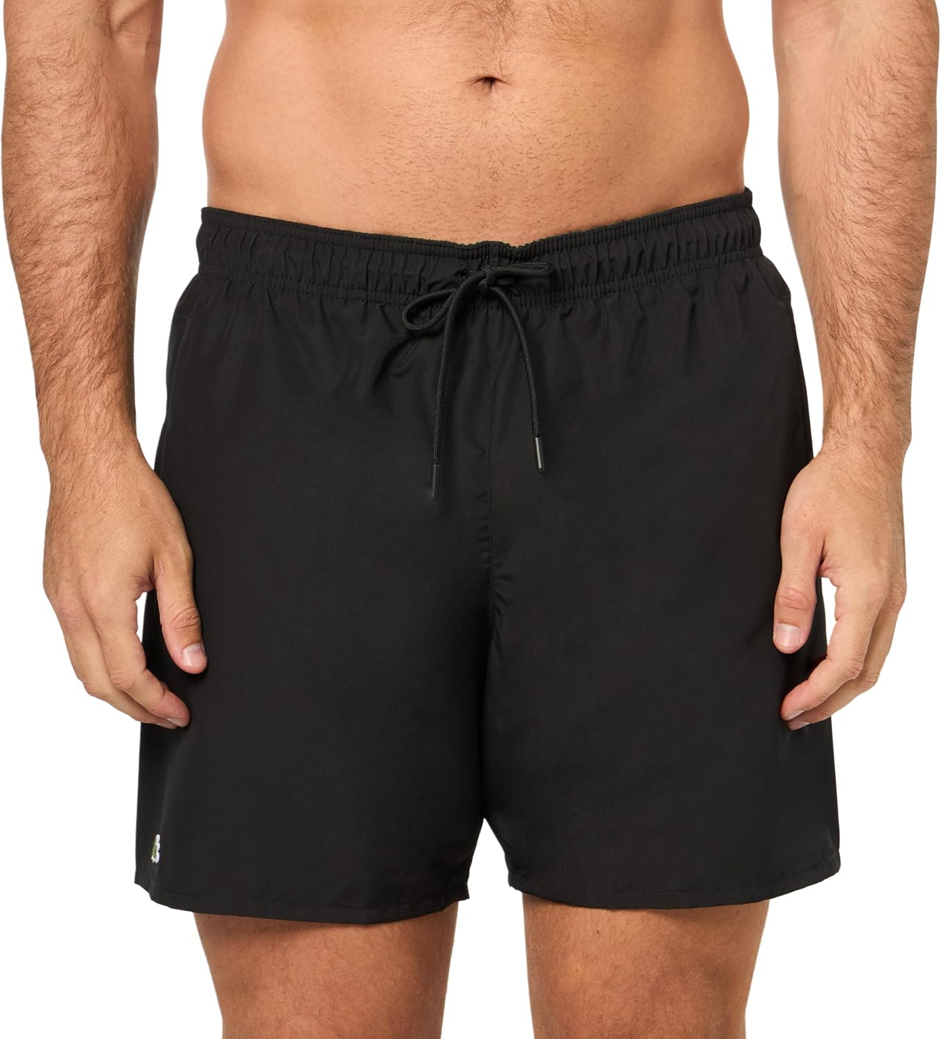 Lacoste Mens Mid Length Monochrome Swim Trunks