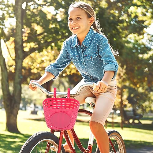 Miniatura 7 de Cesta de bicicleta para niños Manillar delantero de plástico Elevador de bicicleta para niños Accesorios de bicicleta (rosa) Tamaño S