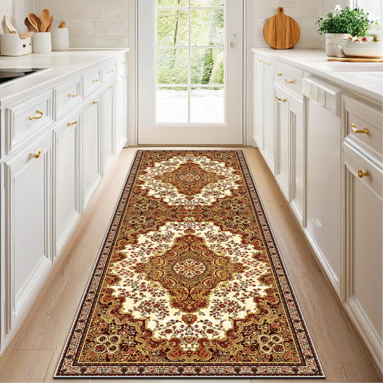 Tapis de cuisine long lavable pour éliminer les glissades et protéger les sols des éclaboussures