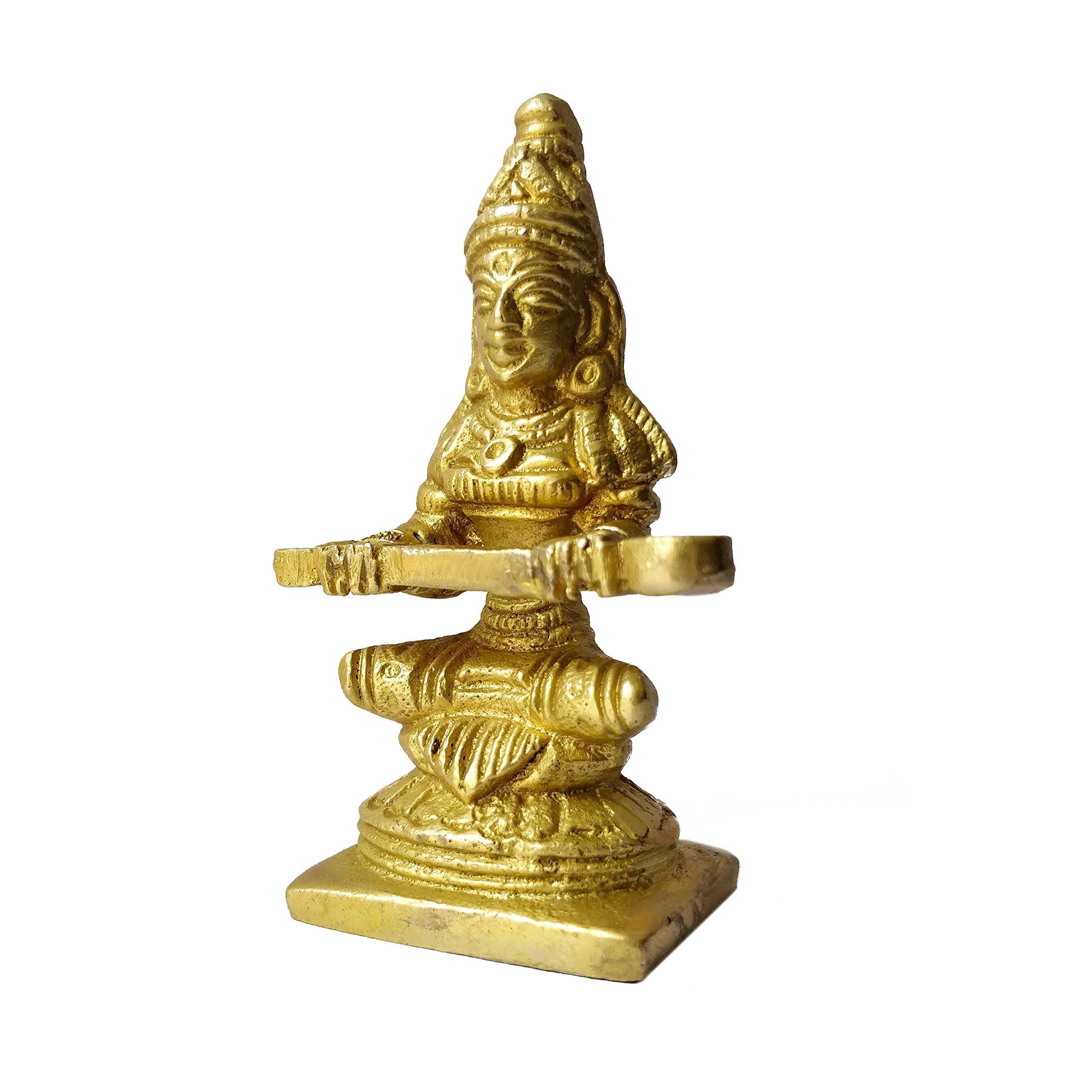 GURU JEE™ Brass Statue Goddess Annapurna Devi Idol Small Art Goddess of Food Annapurna Murti for Pooja Temple Aarti Religious Gifts - Image 4 thumbnail