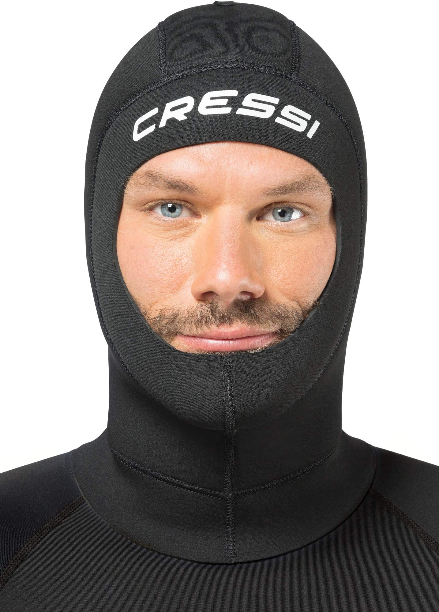 Adult Unisex Neoprene Diving Hood 5mm Thick - Scuba Diving, Snorkeling, Surfing - Solo Hood: Designed in Italy by Cressi