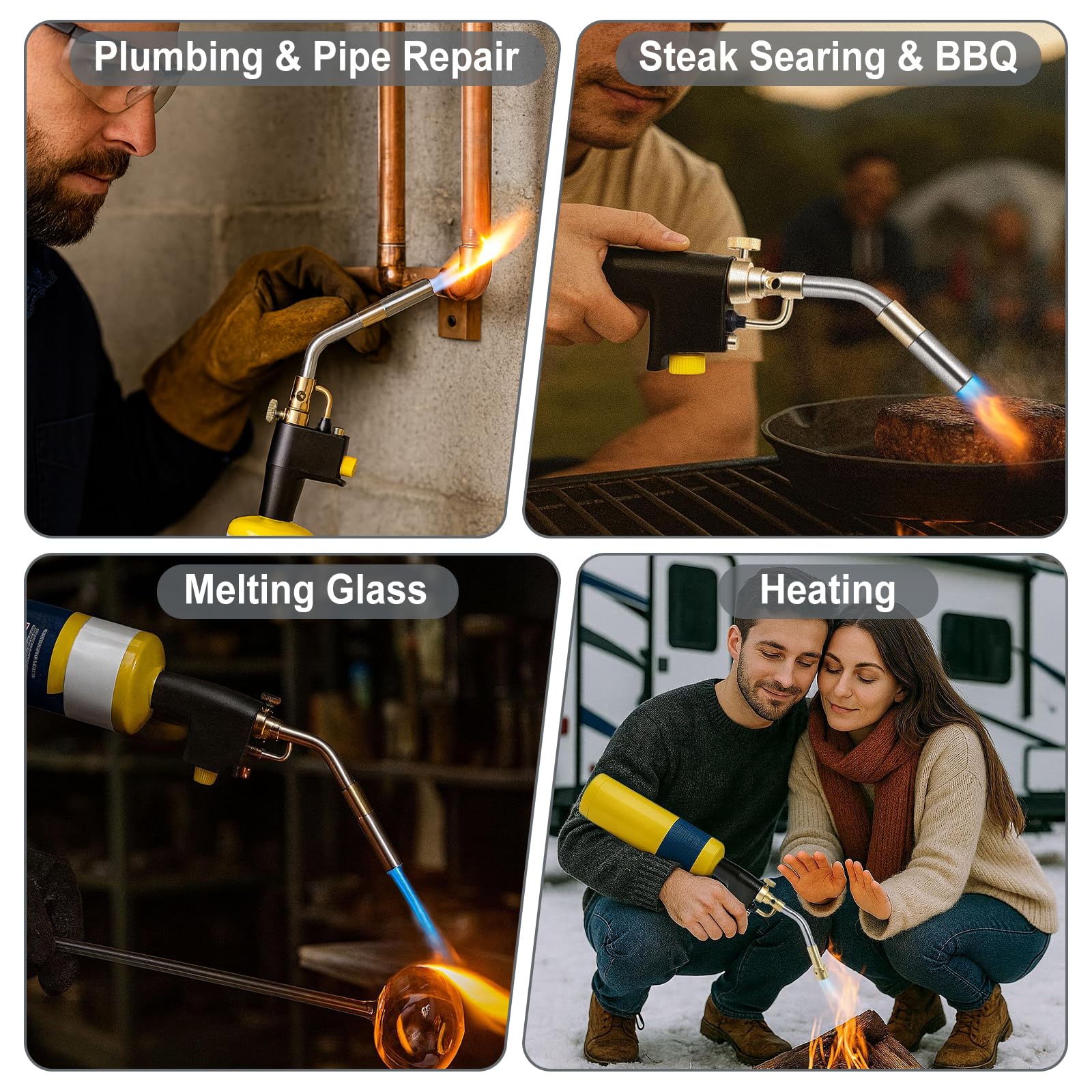 TS8000 Propane Torch Head - MAPP Gas & Trigger Start -4