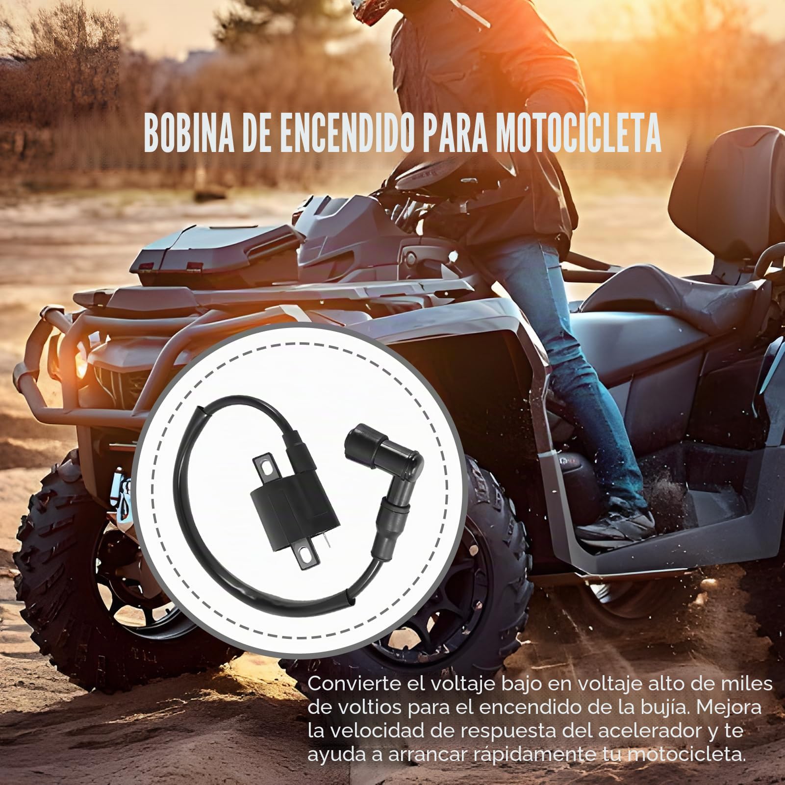 Bobina de encendido de alto rendimiento para moto, scooter, ciclomotor, ATV 125CC 150CC 200CC 250CC, bobina de encendido universal, reemplazo confiable, encendido rápido, compatible con motor GY6