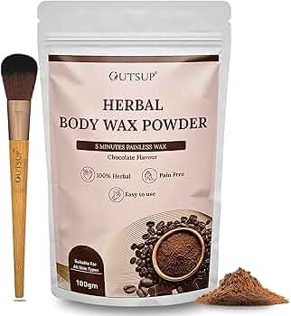 Outsup Wax Powder for Hair Removal for Women & Men | Painless & Quick Solution for Hair Removal Chocolate Flavor with No harmful chemicals, Irritation...