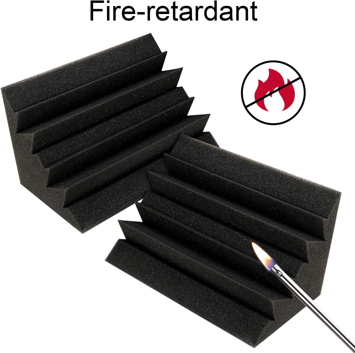 Acoustic Foam Bass Trap Studio Foam 4 Pack 7”×7”×12” Soundproof Padding Studio Corner Wall