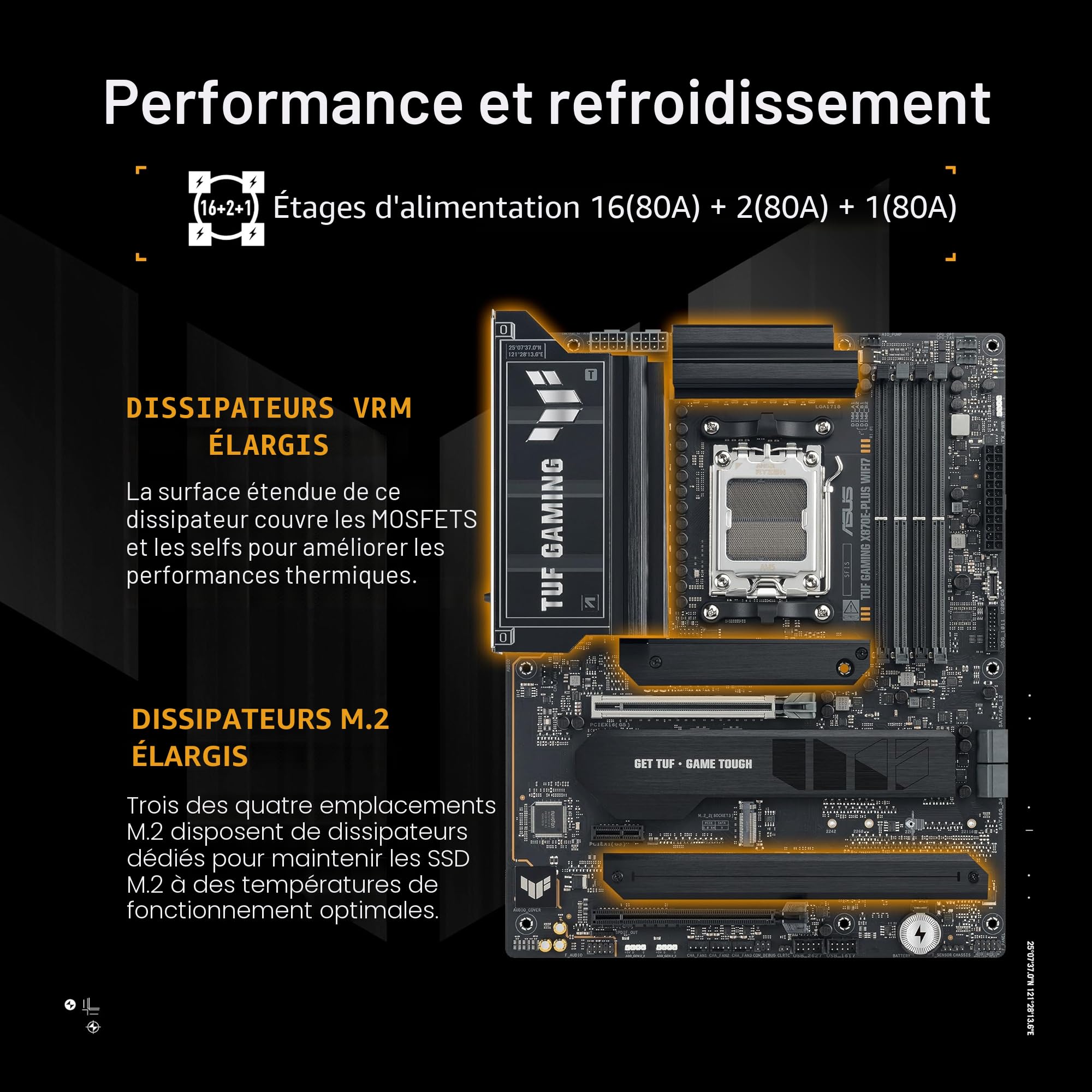 ASUS TUF Gaming X870E-PLUS WIFI7 AMD X870E Socket AM5 ATX (MB ASUS TUF Gaming X870E-PLUS WIFI7)