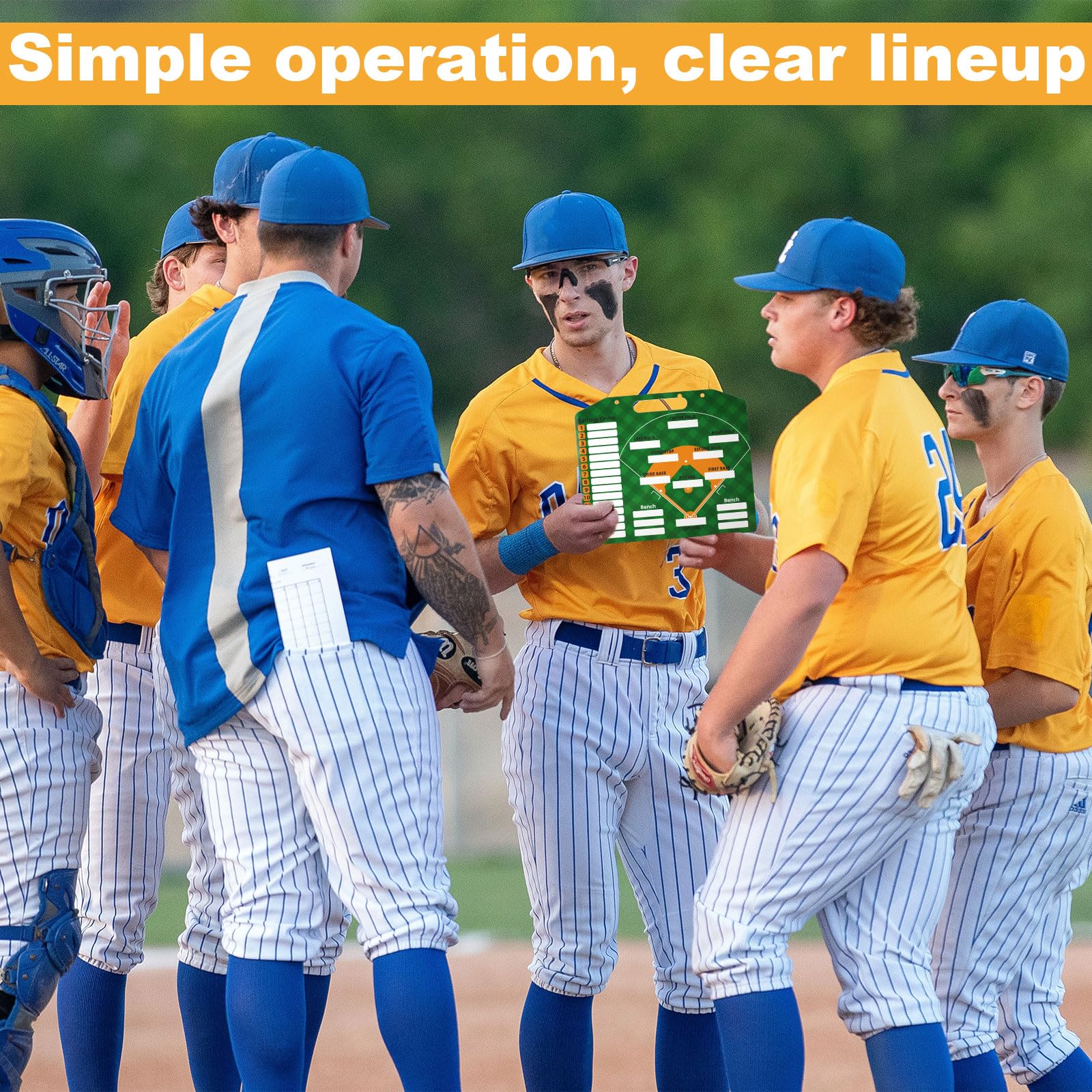 NQEUEPN Aimants de Tableau d'Entraîneur, Cartes d'Alignement de Presse-Papiers de Baseball pour Les Entraîneurs de Softball Dugout Équipement d'Entraînement de Baseball