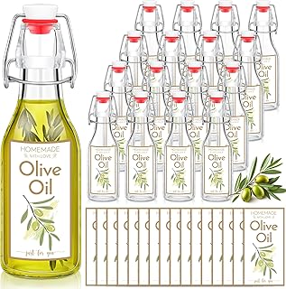 10 Olive Oil Wedding Favor Ideas for Elegant Mediterranean Themes 39 Havawish 16 Pcs 8 oz Homemade Olive Oil Swing Top Glass Bottles Clear Fl...