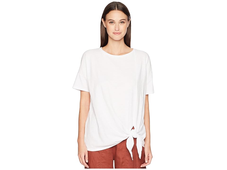 

Eileen Fisher Ballet Neck Tee (White) Women's T Shirt