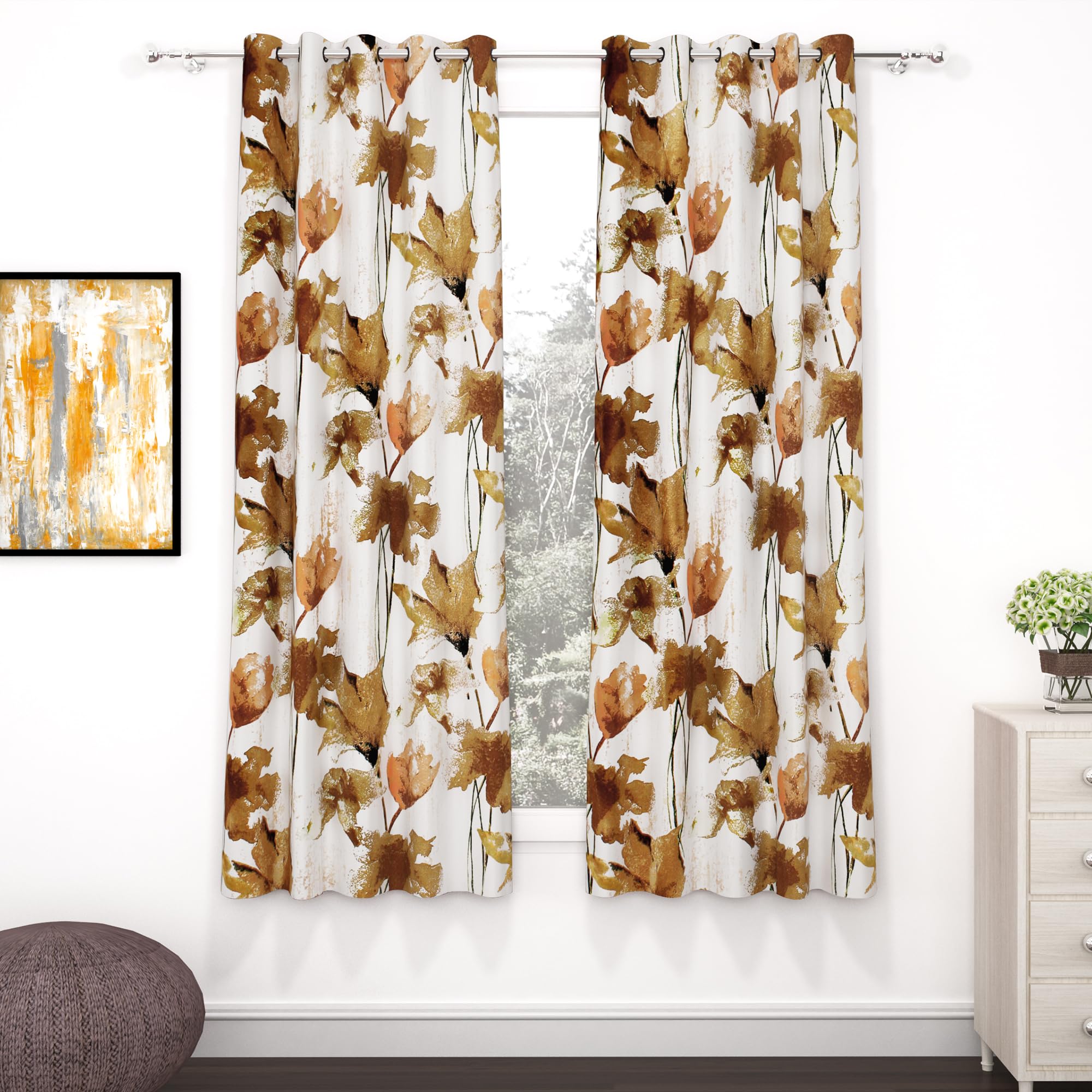 See full amazon price history chart for Story@Home 5 Feet Long Floral Window Curtains for Living Room Bedroom Kitchen, (46 inch X 60 inch), Off White & Brown, Set of 2 Story@Home 5 Feet Long Floral Window Curtains for Living Room Bedroom Kitchen, (46 inch X 60 inch), Off White & Brown, Set of 2 (B0CJ5JKR8D) Amazon Price History, Amazon Price Tracker