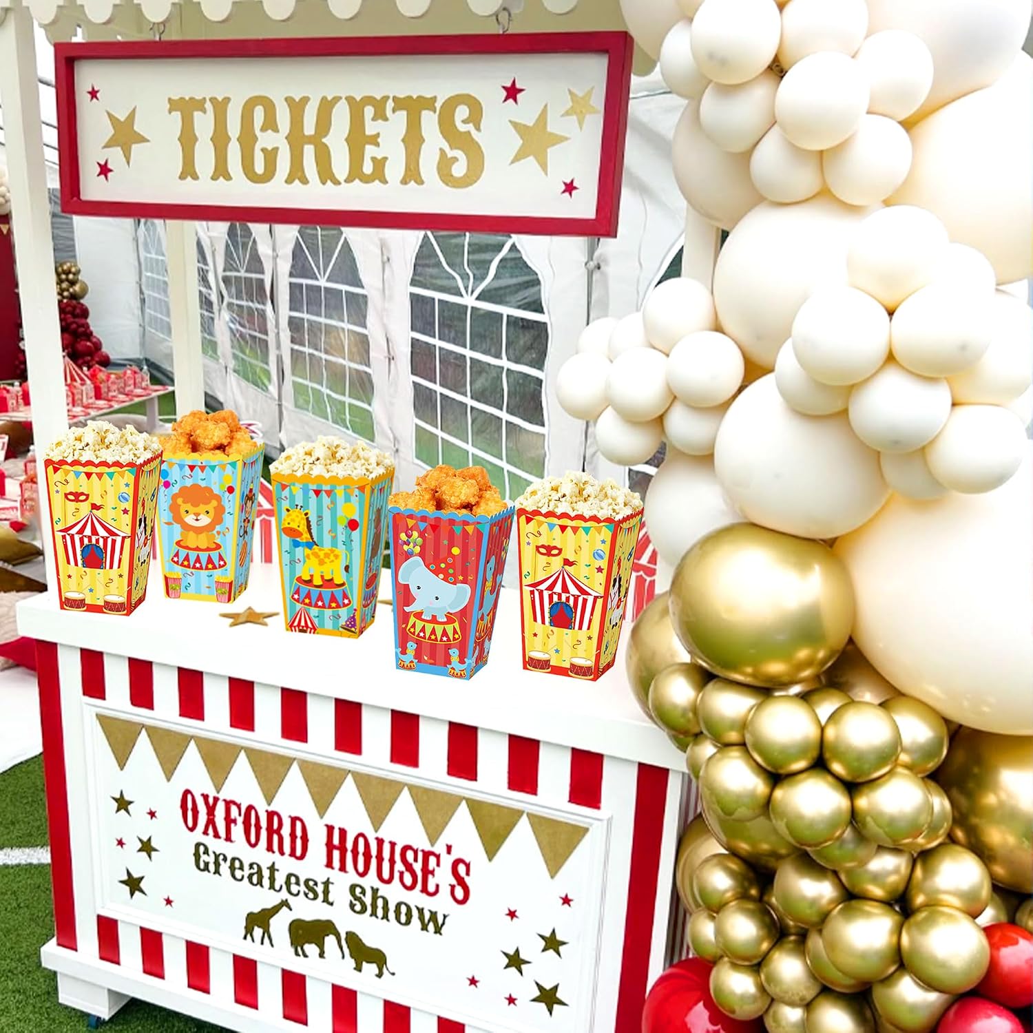 Carnival Popcorn Boxes Carnival Circus Party Favors Goodie Gift Bags
