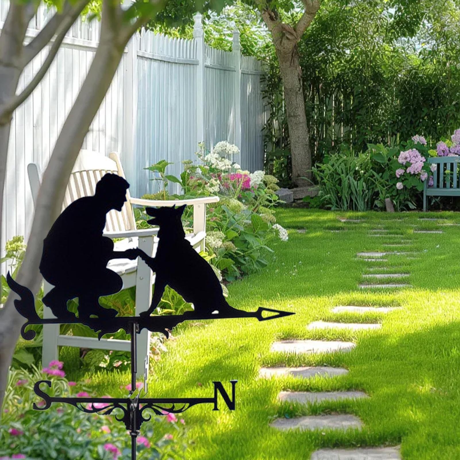 Girouette en Métal Indicateurs De Direction du Vent pour Jardin avec