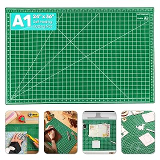 Self Healing Cutting Mat, 36" x 24", Double-Sided Rotary Cutting Mat for Sewing, Quilting, Scrapbooking, Fabric & Craft Cutting Board (A1), Green - Amazon product rated Grade A