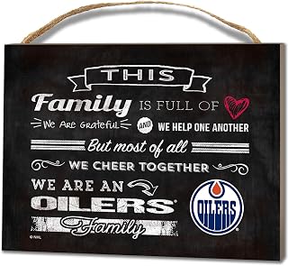 KH Sports Fan 4"x5.5" Edmonton Oilers Family Cheer Small NHL Plaque