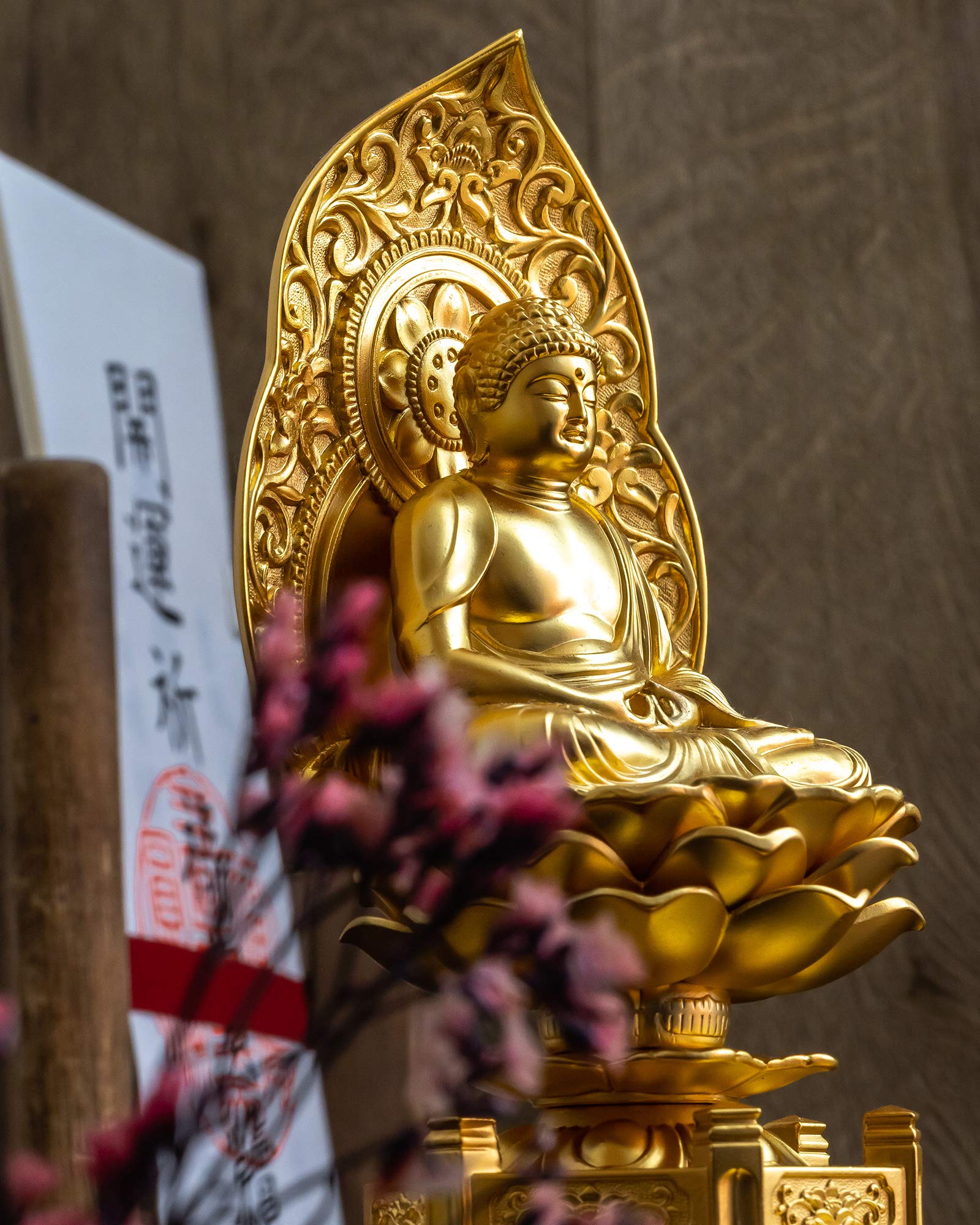 【愛品館 市原店】】✔店頭取引限定✔阿弥陀如来座新六角台座仏像 Amazon｜仏像 阿弥陀如来座像 18.5cm(金メッキ/24金) 仏師：牧田秀雲