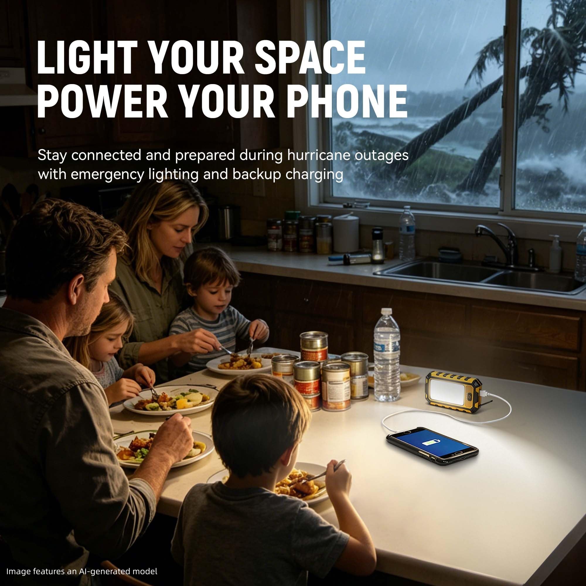 innofox Luce da lavoro magnetica ricaricabile a LED, 40 W, 1500 lumen, gancio per appendere, 4 modalità di illuminazione, illuminazione per cantiere per riparazione auto, campeggio, caccia e uragano