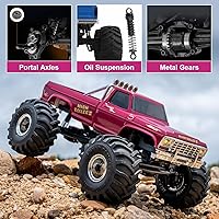Vista 3 de BEEZRC FMS 1/24 RC Crawler Smasher FCX24 Monster Truck V2 RTR 4WD 2.4GHz cepillado 5.0 mi/h Mini RC Off-Road Truck con luces LED