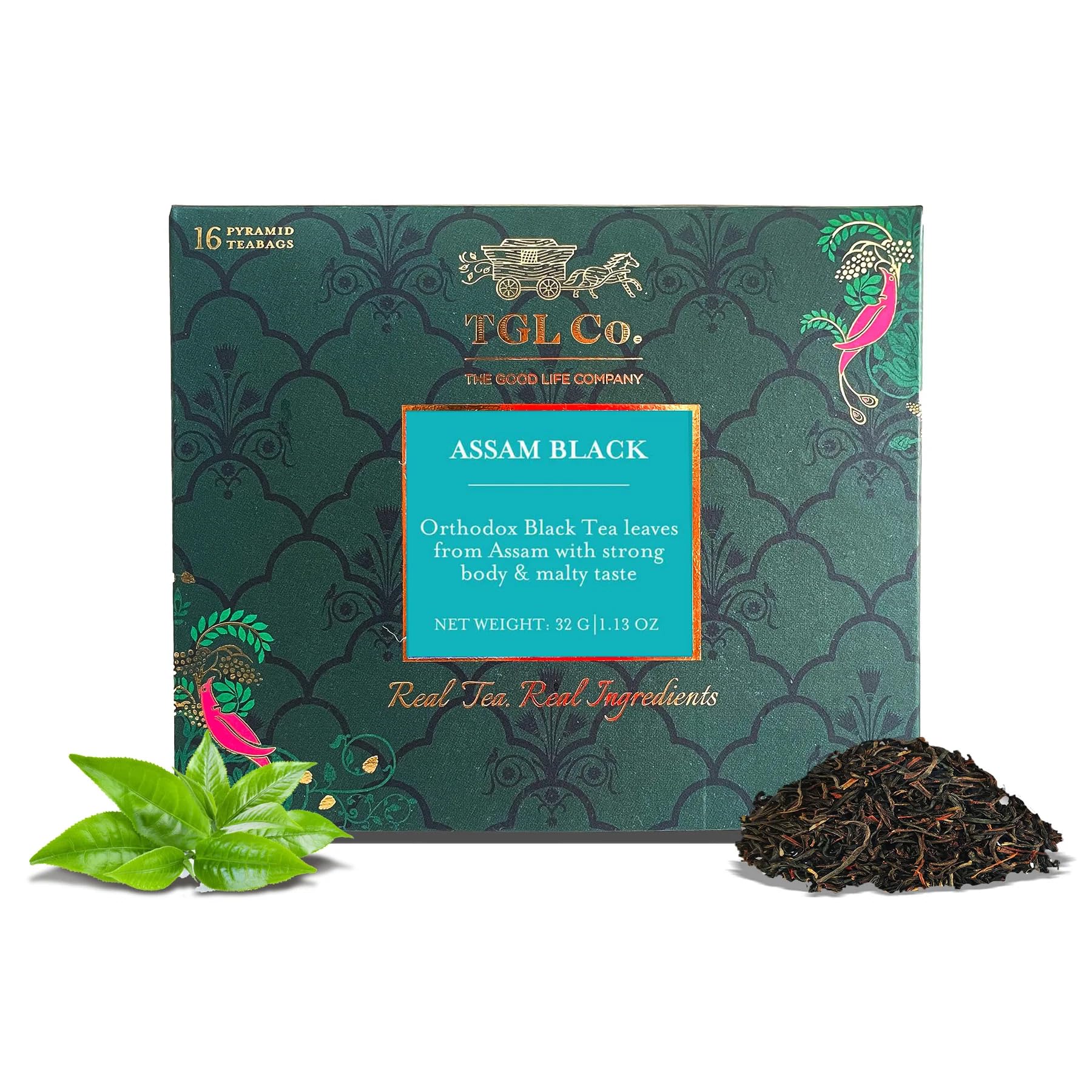 TGL Co. Assam Black Tea 16 Sachets| Immunity Booster & Digestive Support | Promotes Heart & Brain Health | Rich in Antioxidants
