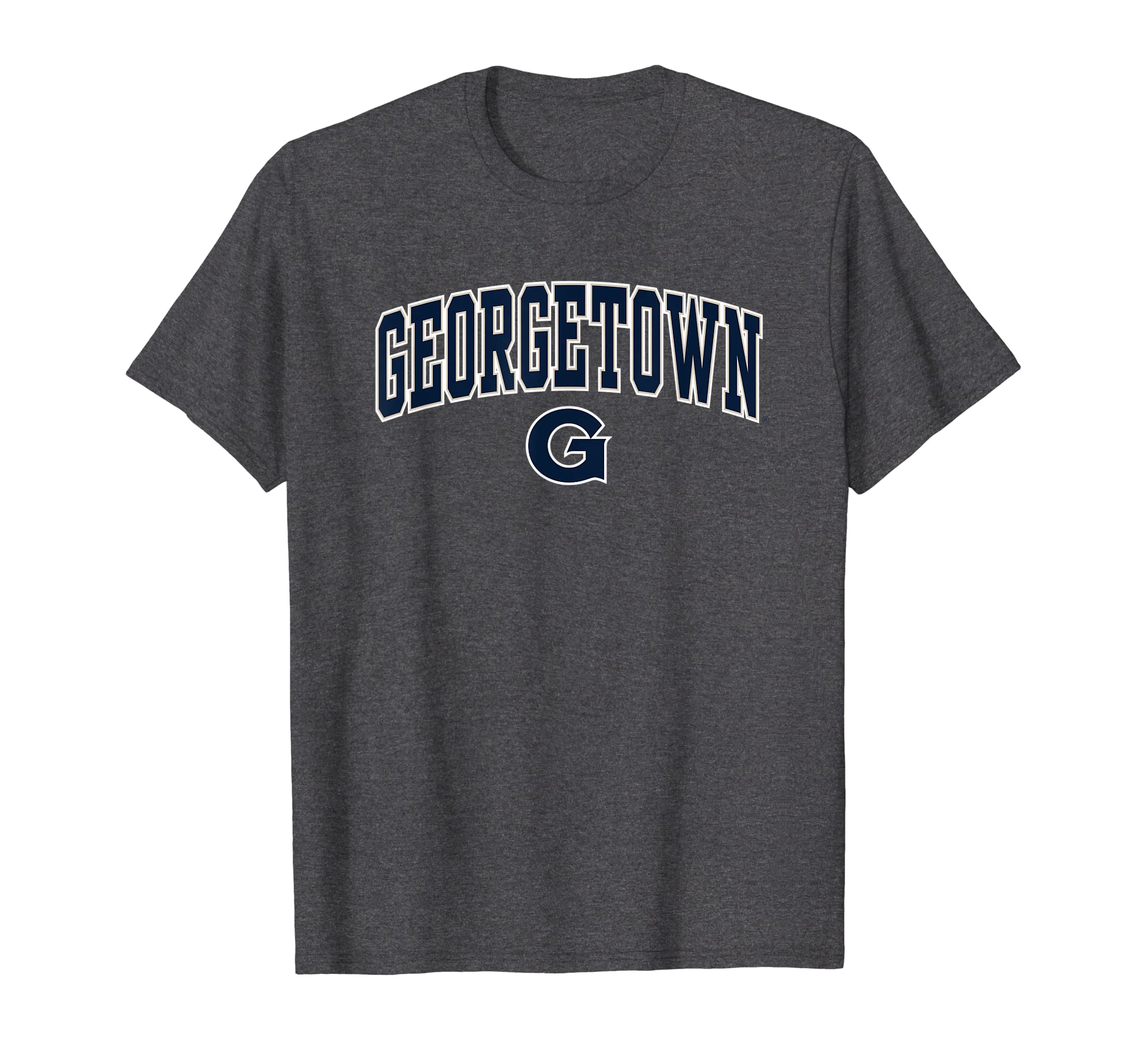 Georgetown Hoyas Arch Over Dark Heather Officially Licensed T-ShirtOEKO-TEX STANDARD 100