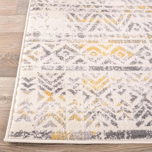 Miniatura 5 de Rugshop - Alfombra geométrica boho perfecta para zonas muy transitadas, como tu sala de estar, dormitorio, oficina en casa o cocina, 7.10 x 10 pies,