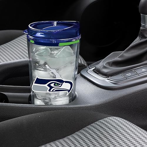 Miniatura 354 de Rico Industries NFL - Vaso clásico de fútbol americano de doble pared, 16 oz o 20 onzas, tapa W