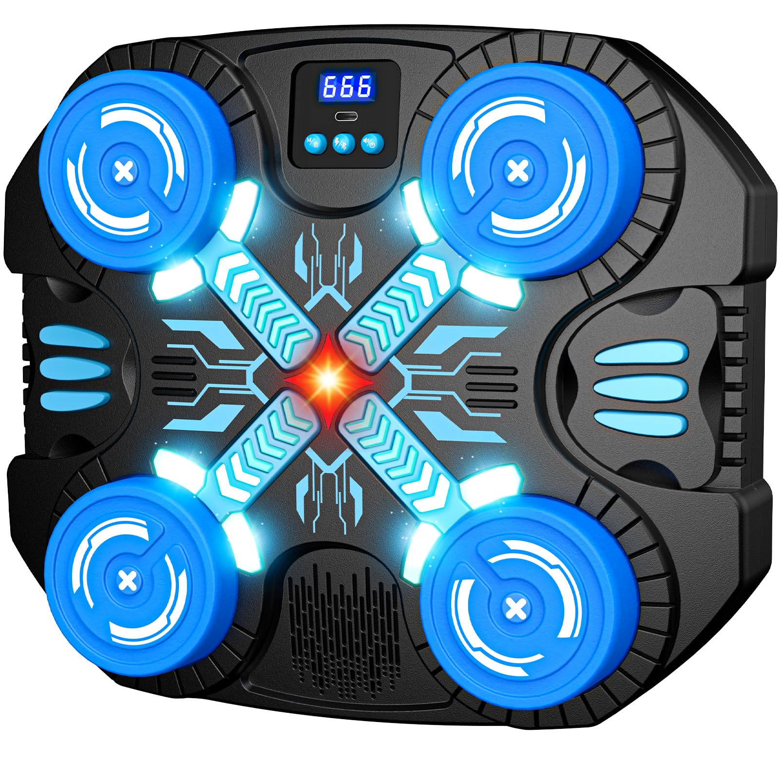 Musical Boxing Machine para Niños, Máquina de Boxeo con Guantes, Bluetooth - 3 Modos de Juego Interactivos - Saco de Boxeo de Pared con Pantalla LED - Juguetes Niño 3-12 años, Regalo Navidad