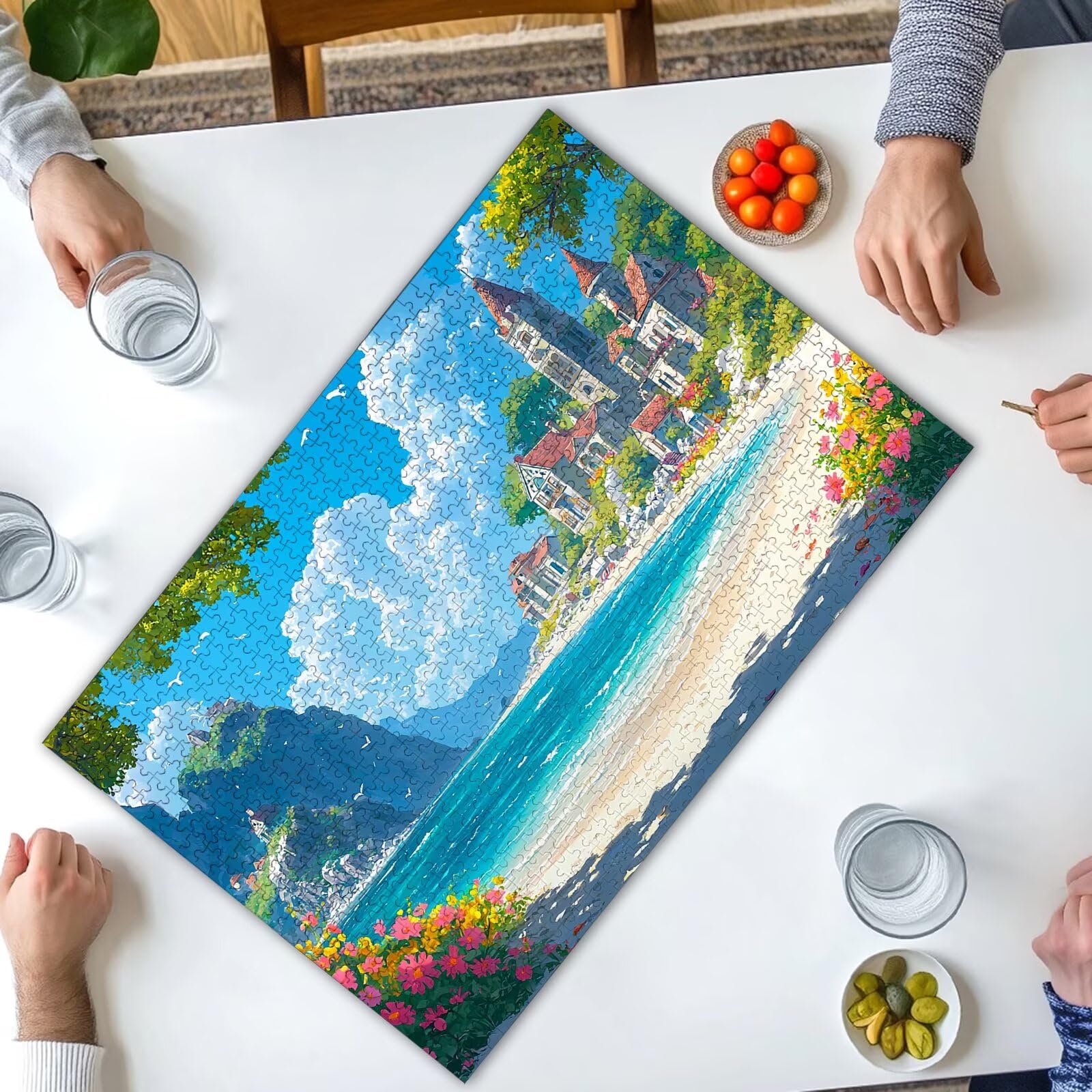 5000 puzzli dla dorosłych, włoskie puzzle dla dorosłych, drewniane puzzle z pudełkiem prezentowym, układanki krajobrazowe do rodzinnych gier edukacyjnych, unikalne prezenty dla kobiet/mężczyzn