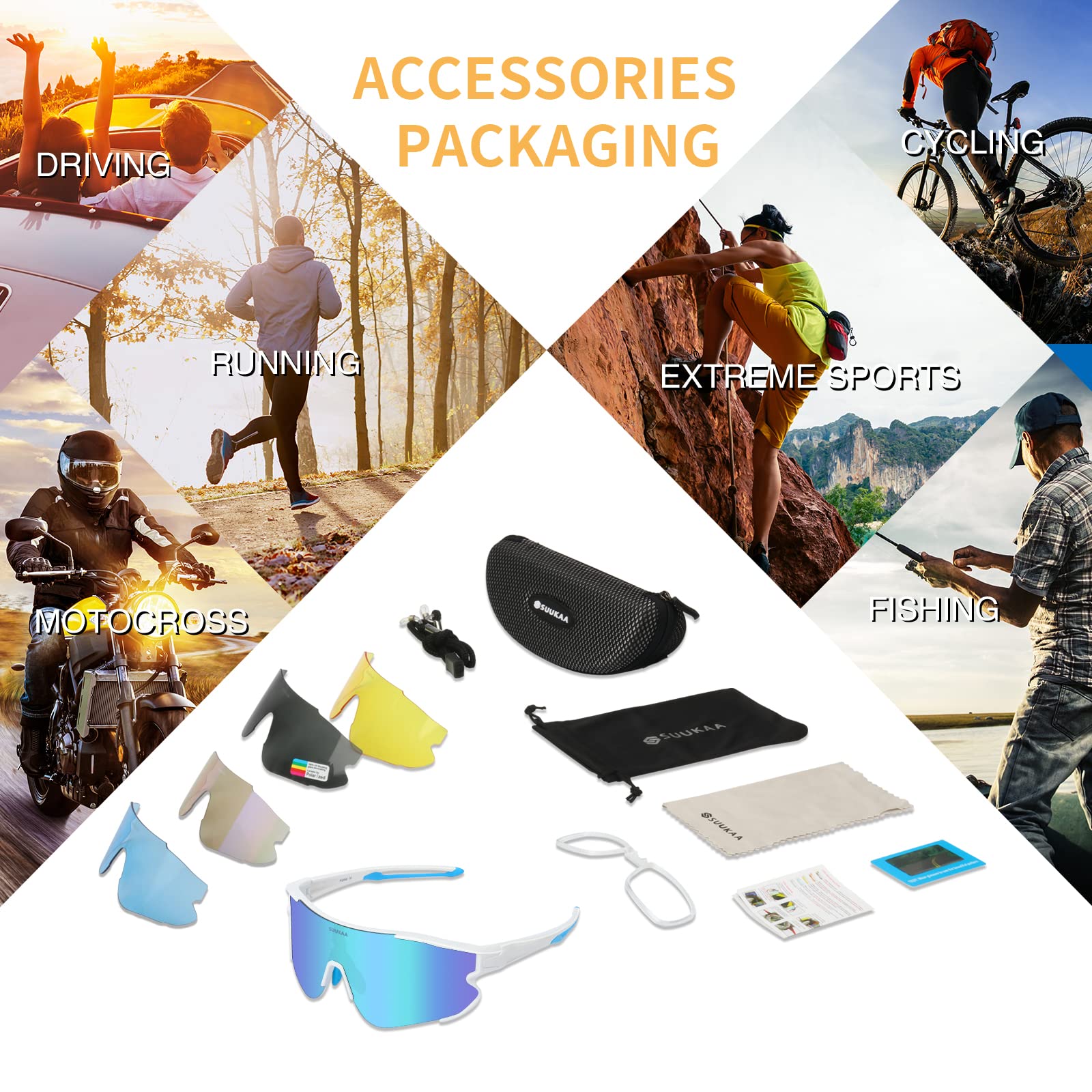 Amazon | [HAAYOT] サイクリンググラス 野球用偏光サングラス 男性