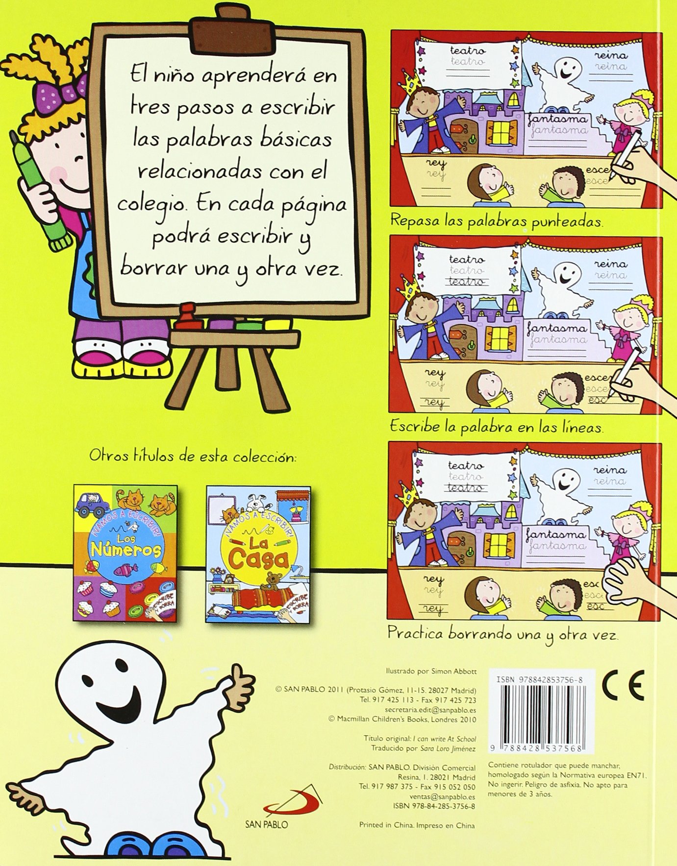 ¡Vamos a escribir! El colegio: Escribe y borra (Primeros Aprendizajes)