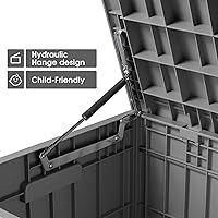 Vista 15 de Greesum Caja de 31 galones para exteriores, cajas de almacenamiento para exteriores para todo tipo de clima, para muebles de patio, caja de entrega