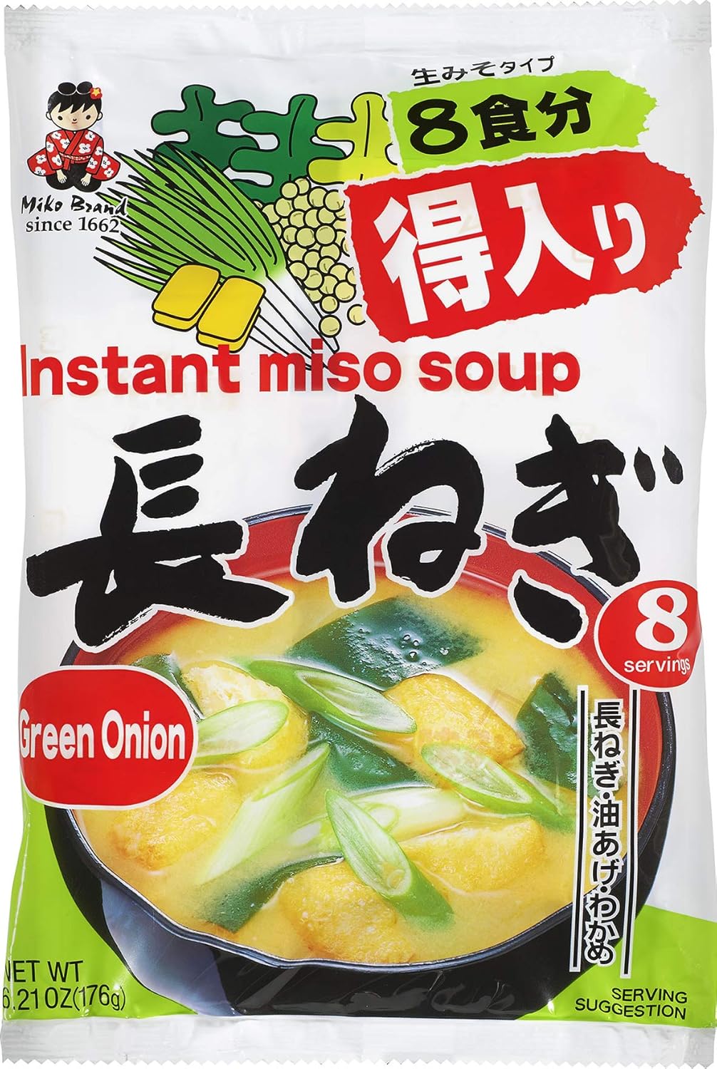 Sopa de Miso con Cebolla Verde Miko Brand, 5.5 Onzas