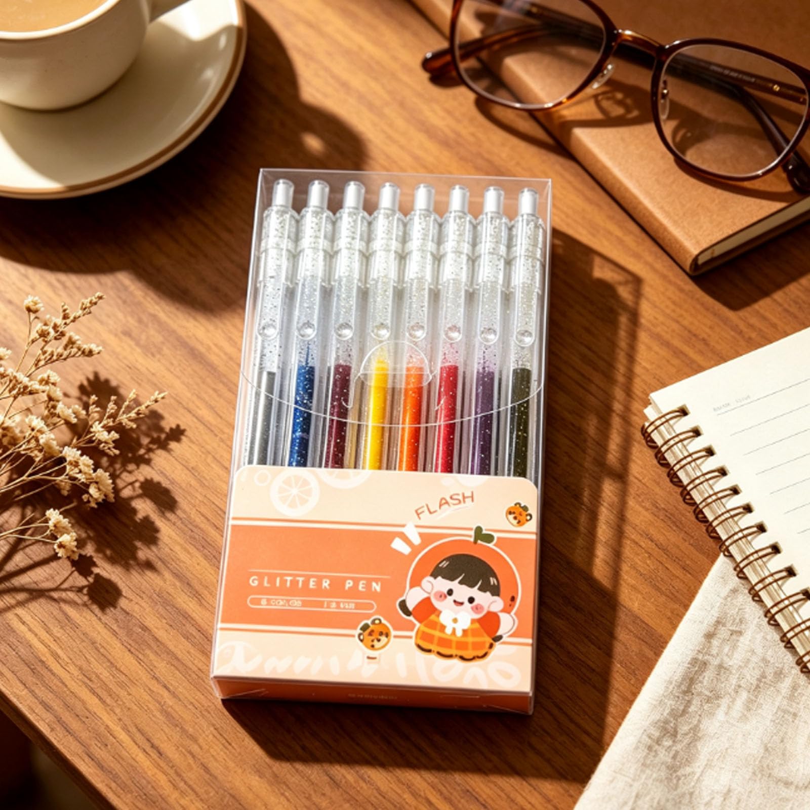 Ensemble De Stylos à Paillettes à Séchage Rapide, Stylos à Encre Pailletée (Couleur 48)