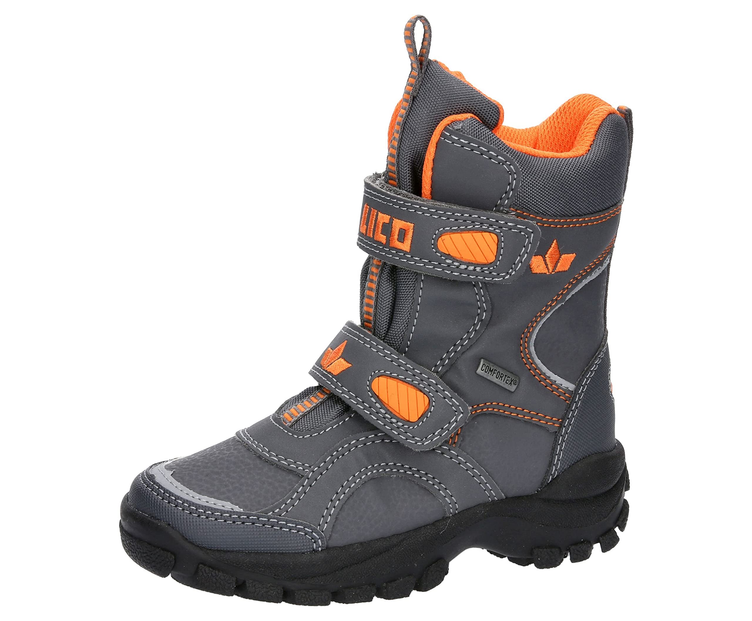 Lico Boys Samuel V Snow Boots, Grey-orange, 11.5 UK Child