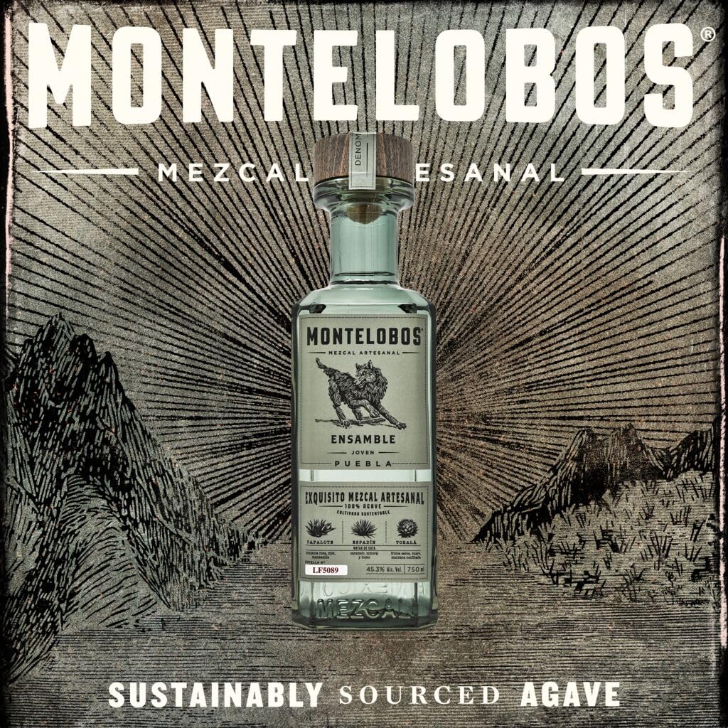 Montelobos Ensamble Mezcal – Mezcal aus 100% Agave – Sanft geröstet über Vulkanstein – Authentisch, charaktervoll & ausgewogen – 1x 0,7L Genuss aus Mexiko