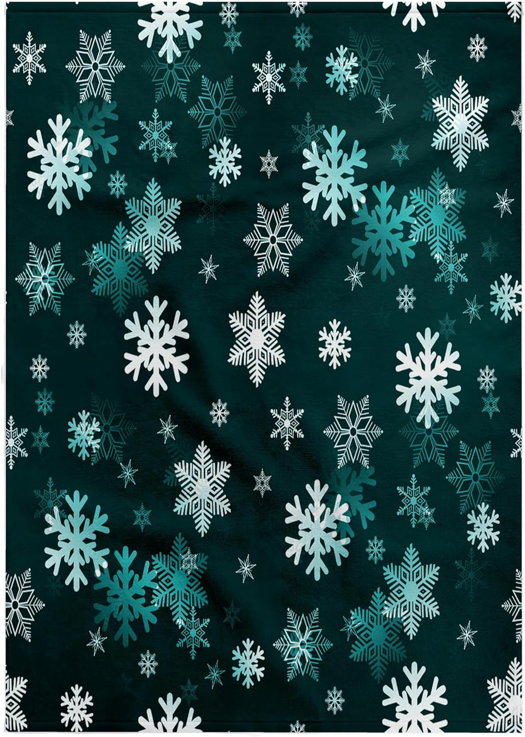 3dRose Blue Green Winter Christmas Snowflakes with a Seamless Pattern. 22x30 Bath Hand Pool Towel