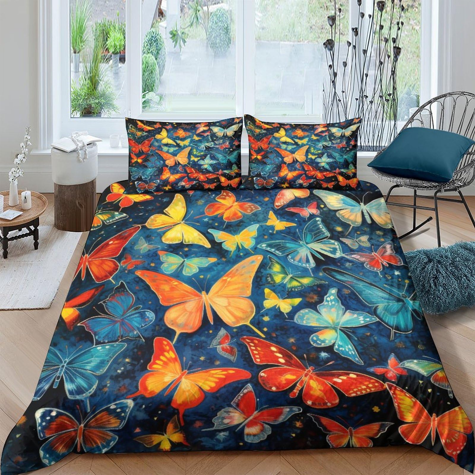 Set copripiumino 3D microfibra niños cama doble otoño alegre